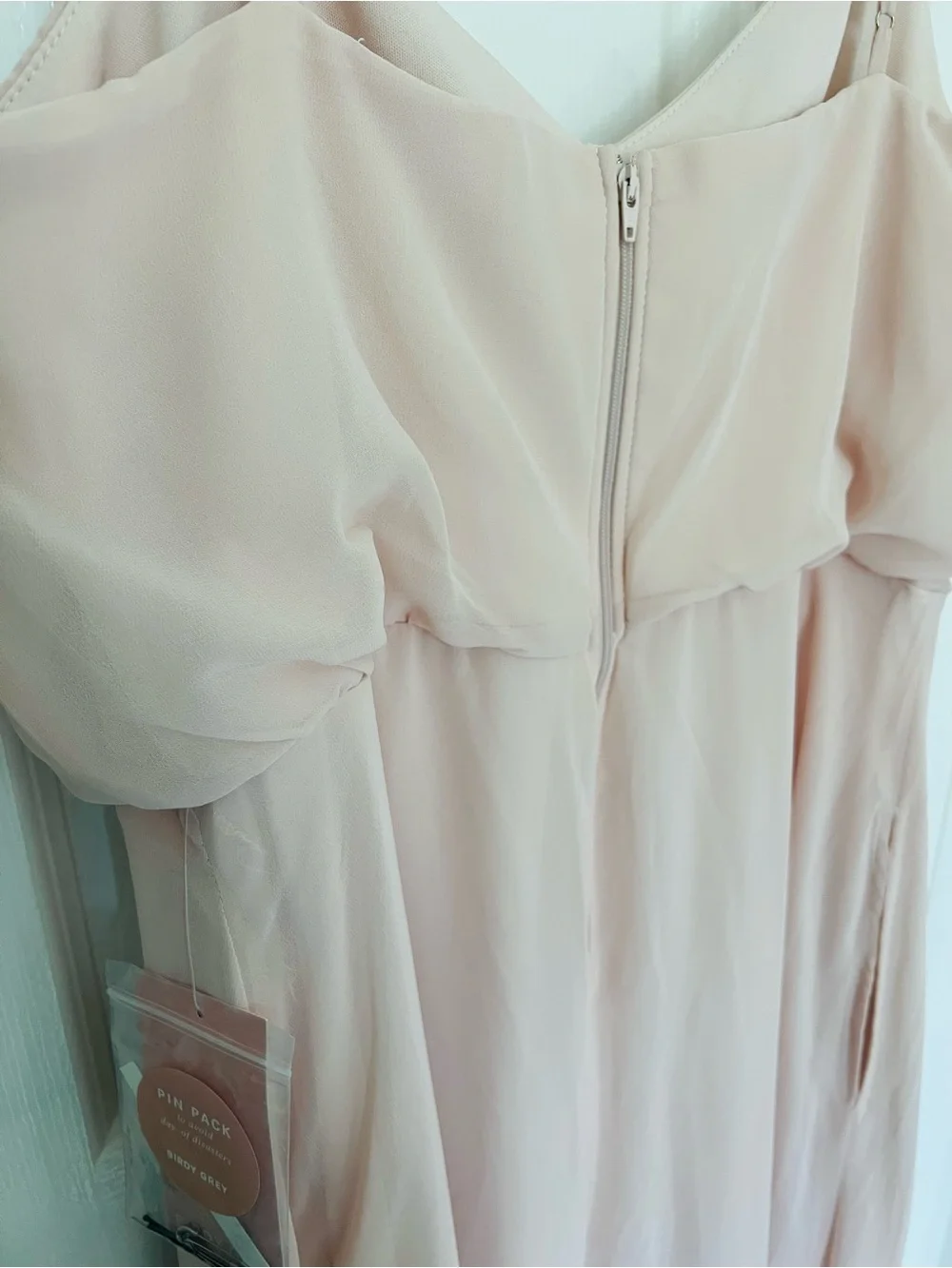Strapless Blouson Maxi Dress in Blush